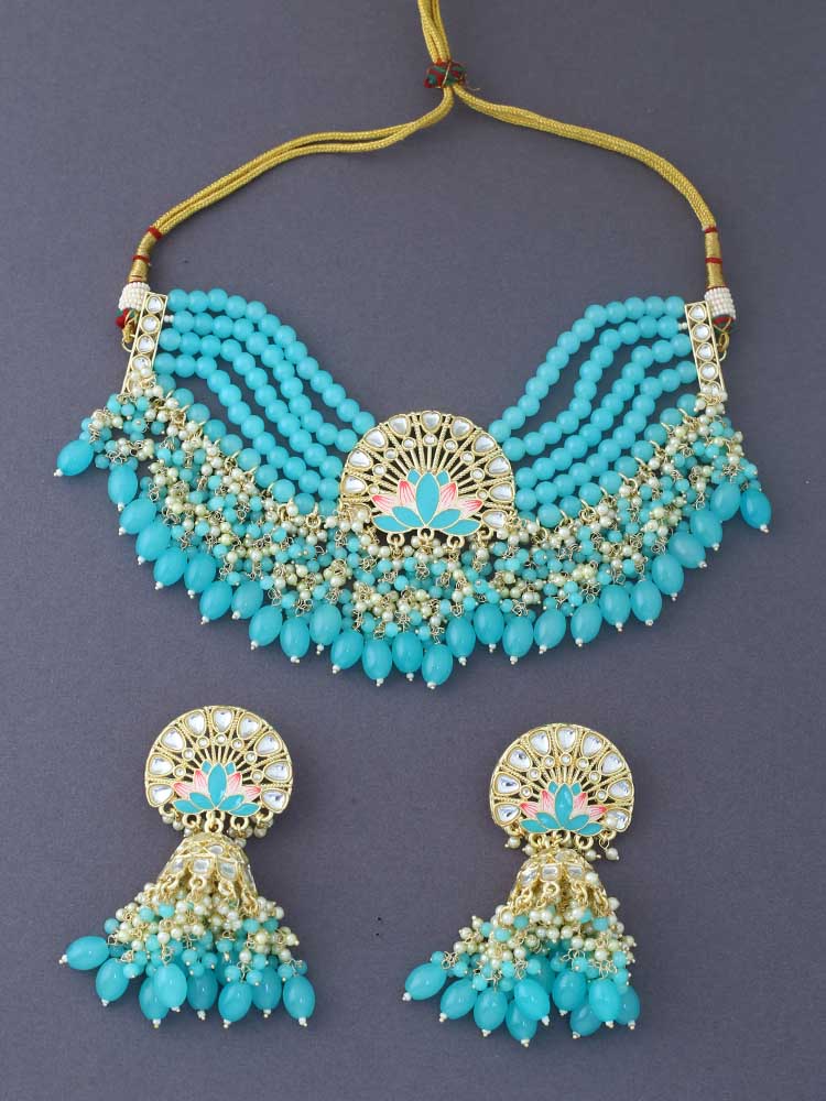 Turquoise Aarish Jewellery Set