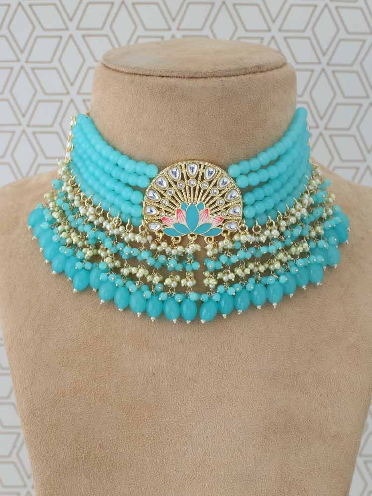 Turquoise Aarish Jewellery Set