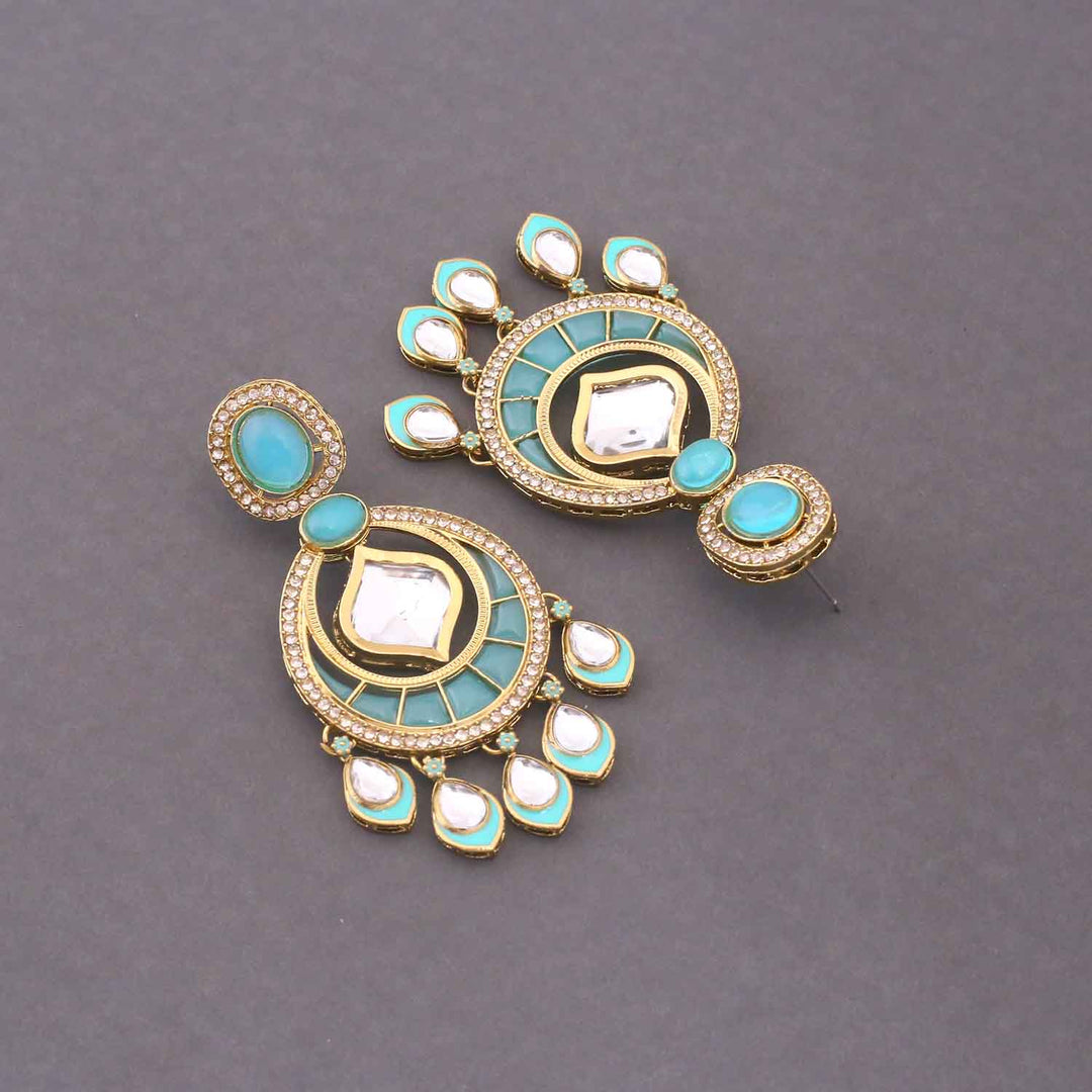 Turquoise Aashika Chaandbalis