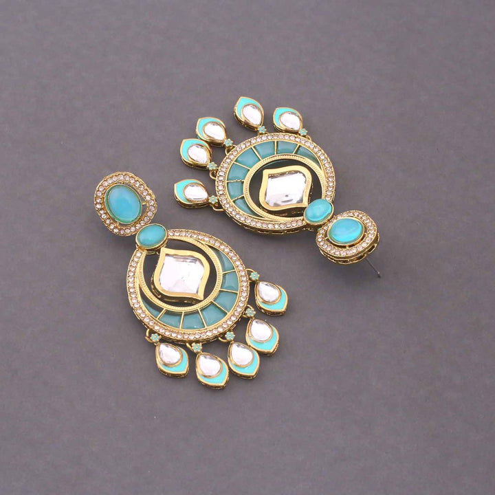 Turquoise Aashika Chaandbalis