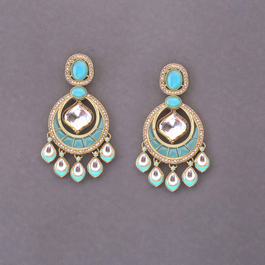 Turquoise Aashika Chaandbalis