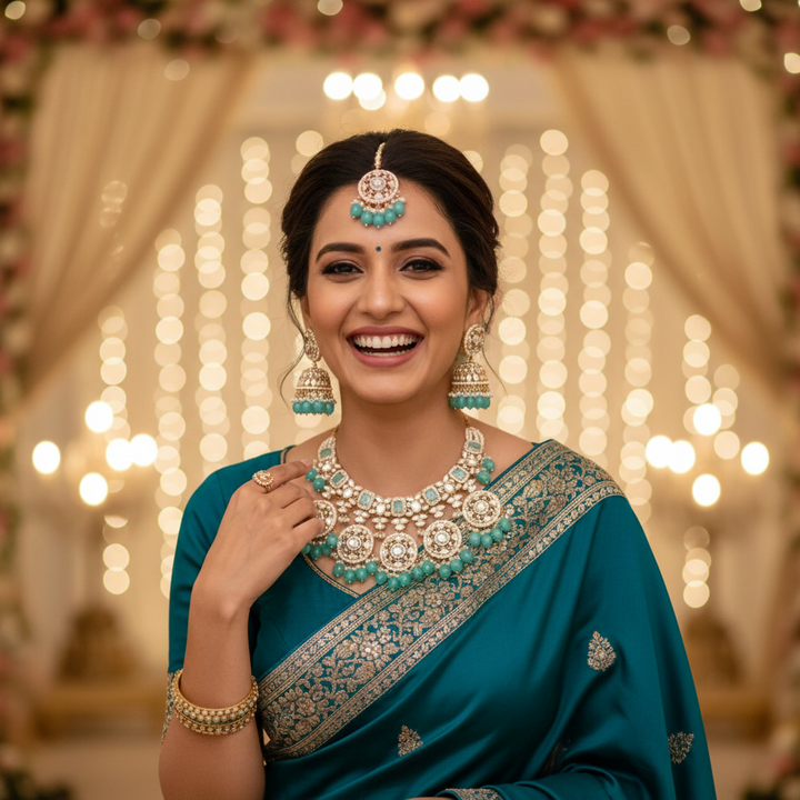 Turquoise Abhra Jewellery Set - EOSS