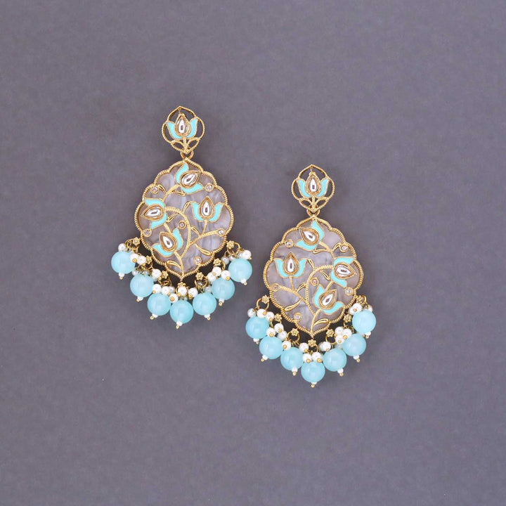 Turquoise Almas Chandbalis