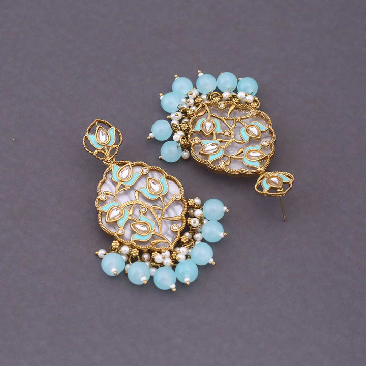 Turquoise Almas Chandbalis