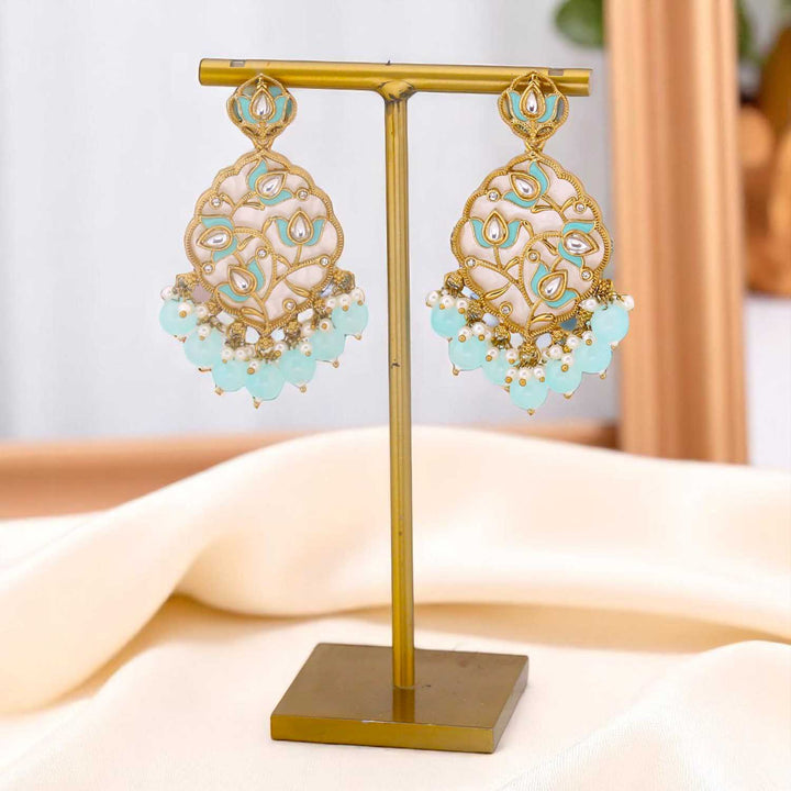 Turquoise Almas Chandbalis