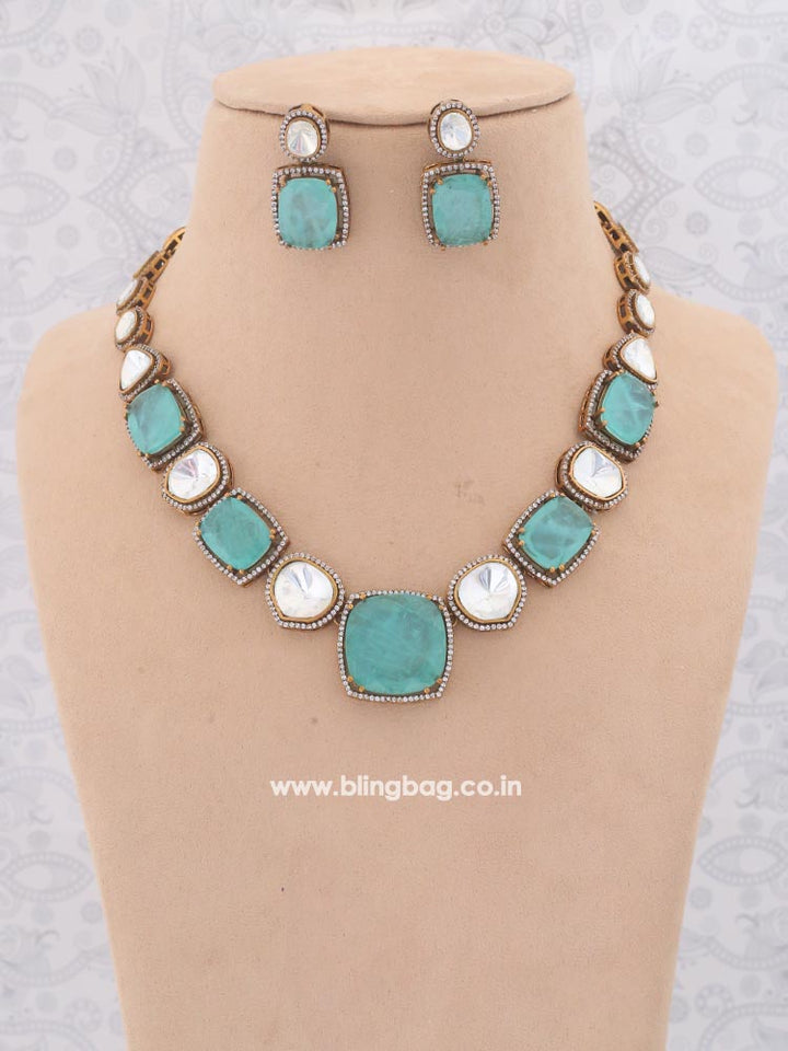 Turquoise Anisa Zirconia Jewellery Set
