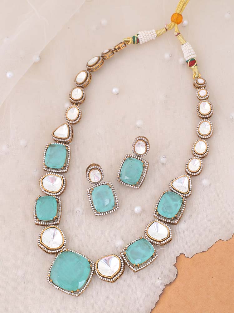 Turquoise Anisa Zirconia Jewellery Set