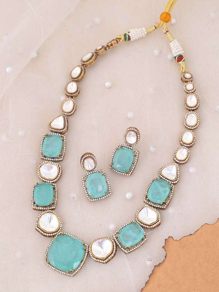 Turquoise Anisa Zirconia Jewellery Set