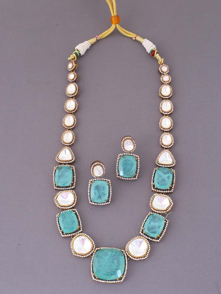 Turquoise Anisa Zirconia Jewellery Set