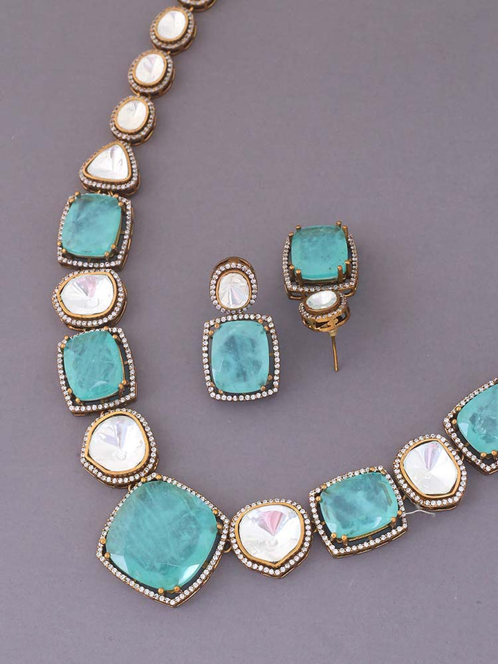 Turquoise Anisa Zirconia Jewellery Set