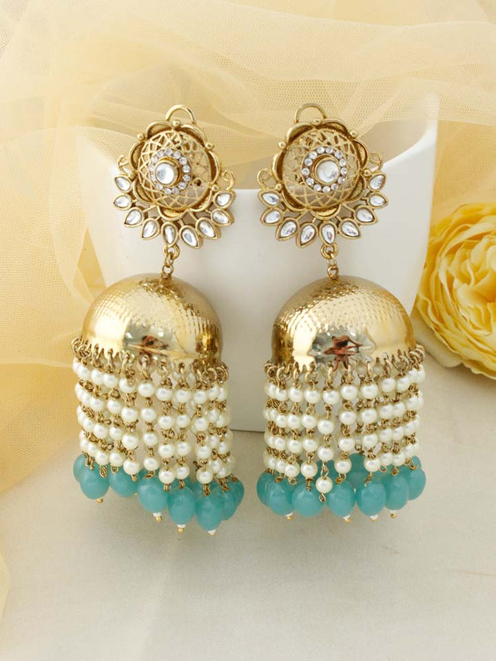 Turquoise Anupriya Jhumkis