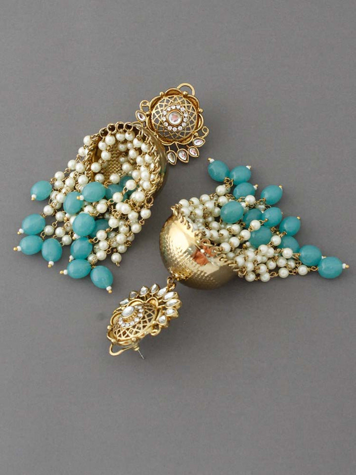 Turquoise Anupriya Jhumkis