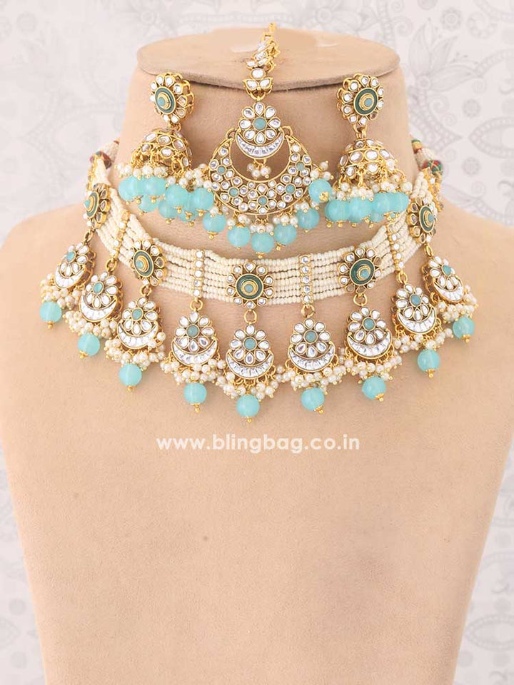 Turquoise Arnam Jewellery Set