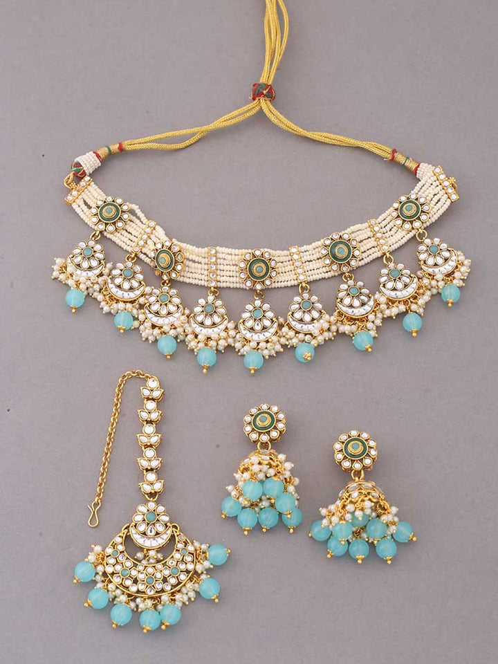 Turquoise Arnam Jewellery Set