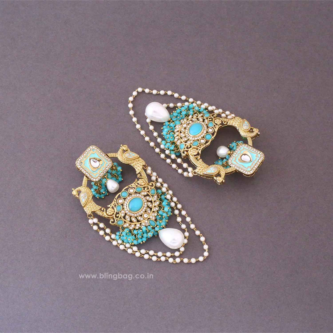 Turquoise Arshi Chandbalis