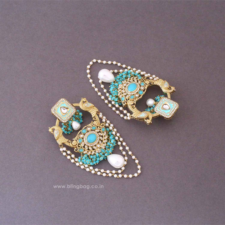 Turquoise Arshi Chandbalis