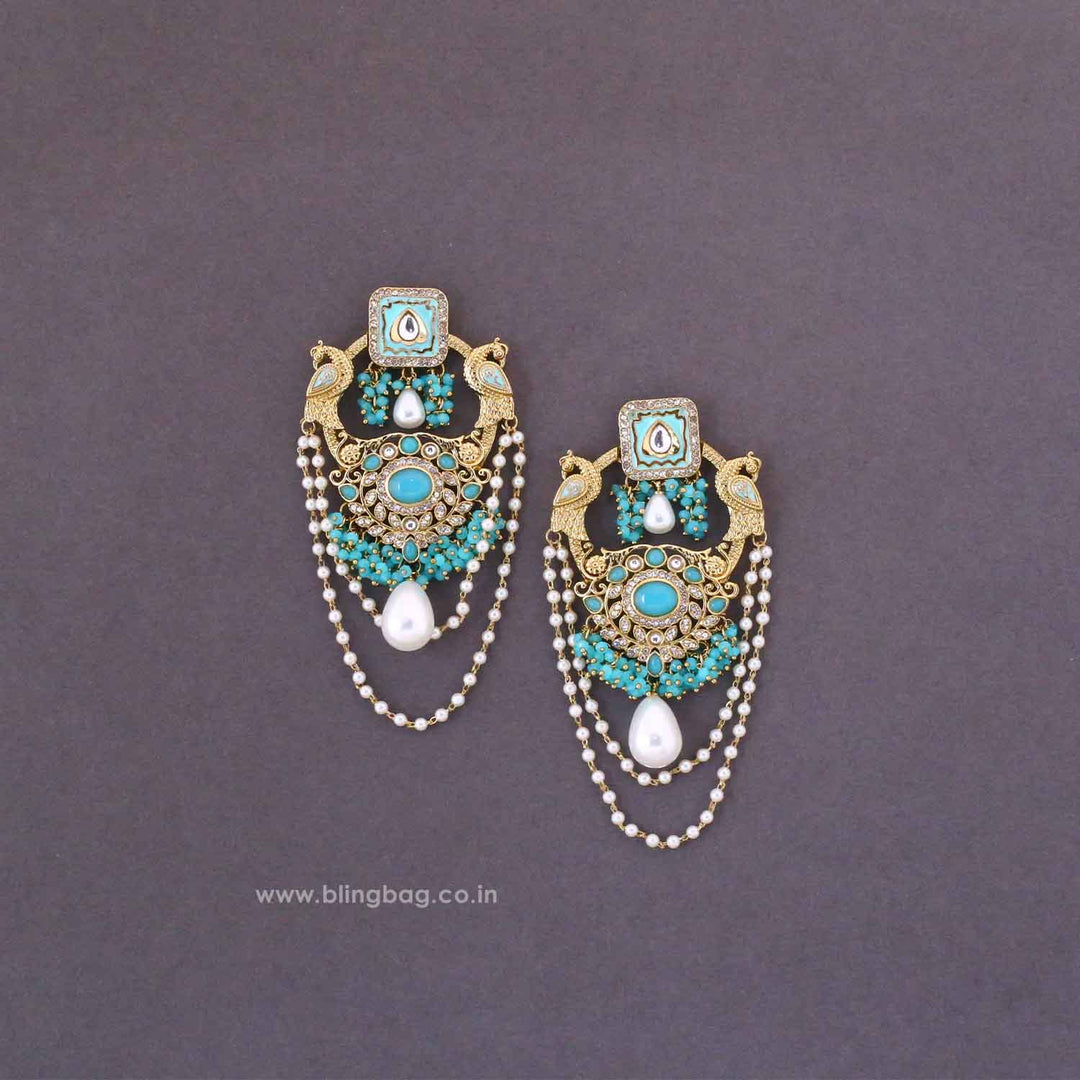 Turquoise Arshi Chandbalis