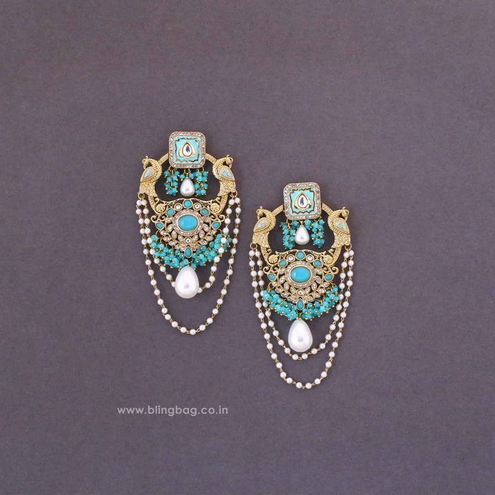 Turquoise Arshi Chandbalis