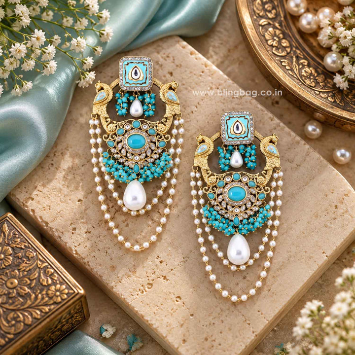 Turquoise Arshi Chandbalis
