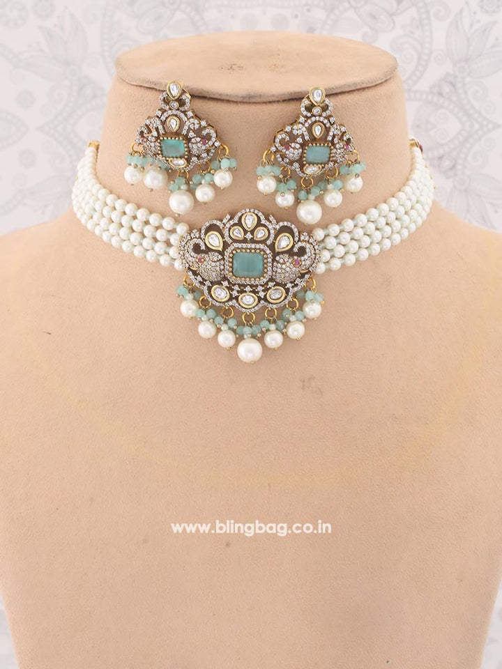 Turquoise Ashvi Jewellery Set