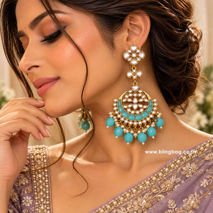 Turquoise Anvi Chandbalis