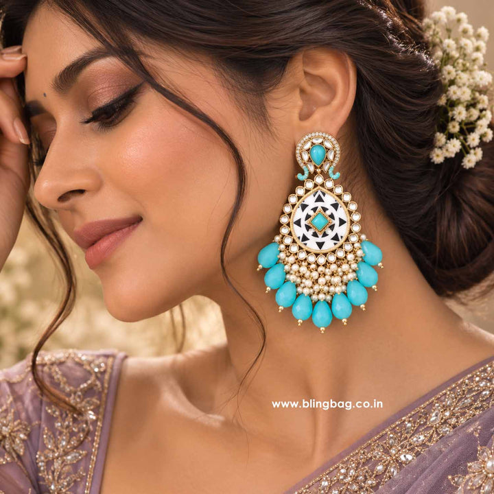 Turquoise Bani Chandbalis