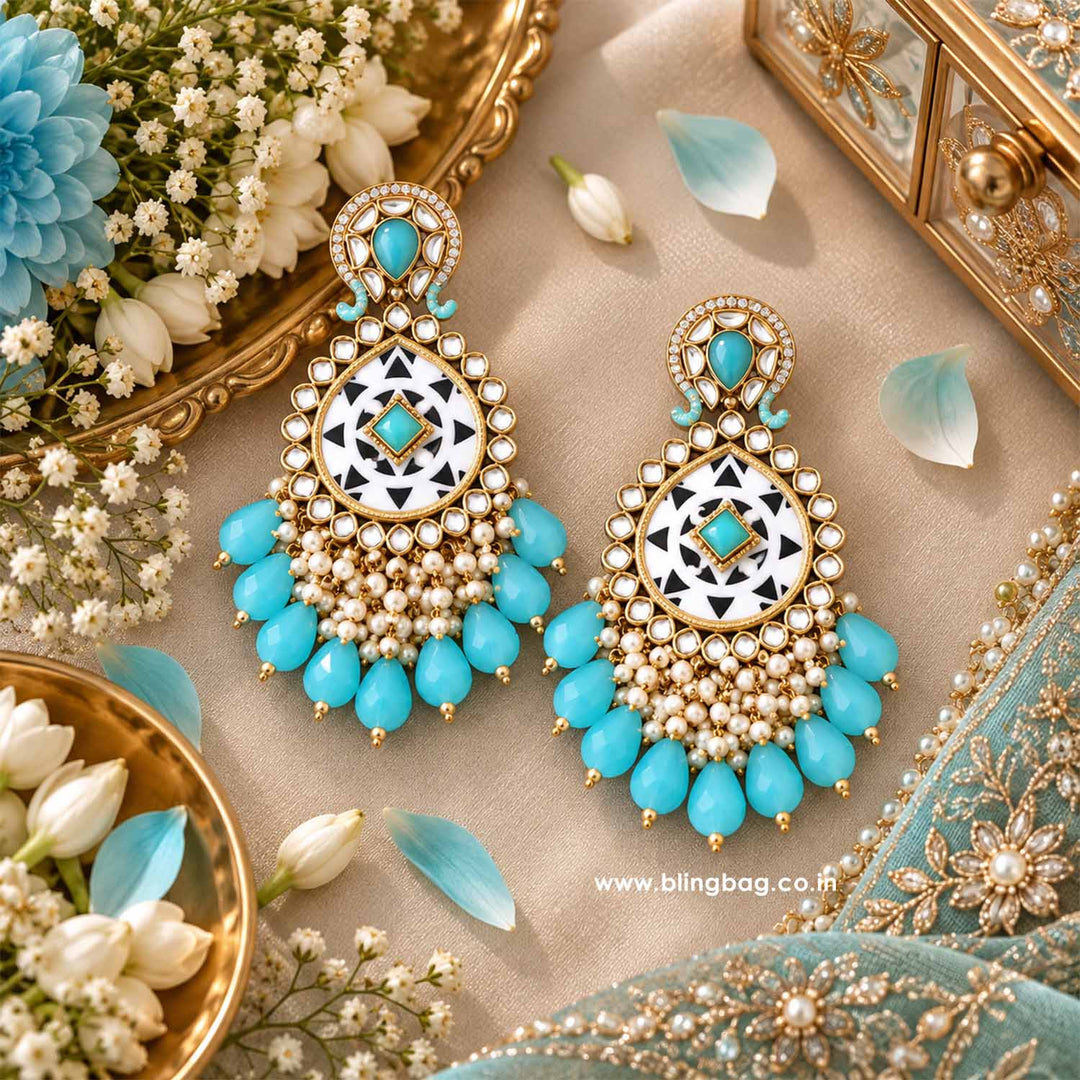 Turquoise Bani Chandbalis