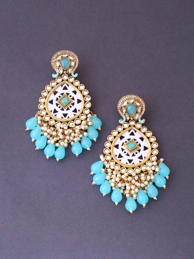 Turquoise Bani Chandbalis