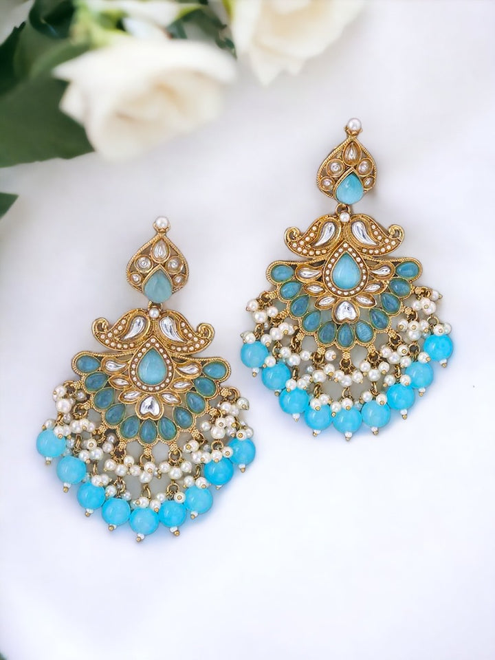 Turquoise Bhumika Ethnic Danglers