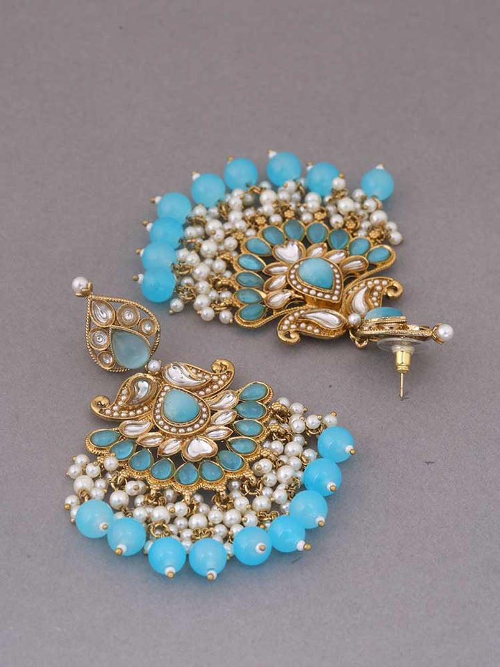 Turquoise Bhumika Ethnic Danglers