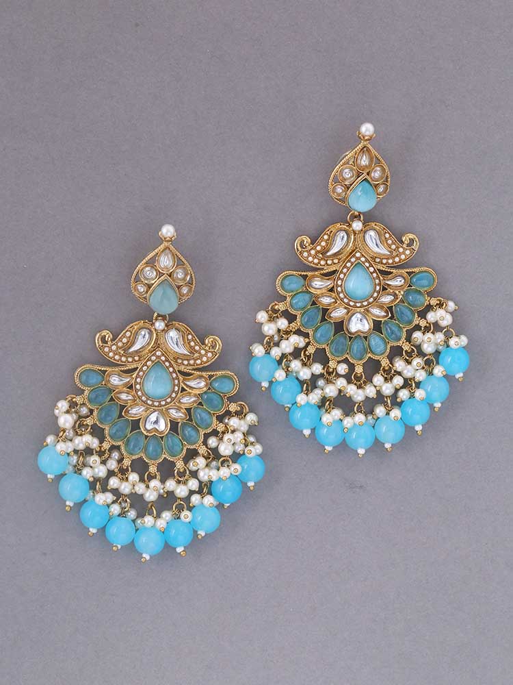 Turquoise Bhumika Ethnic Danglers