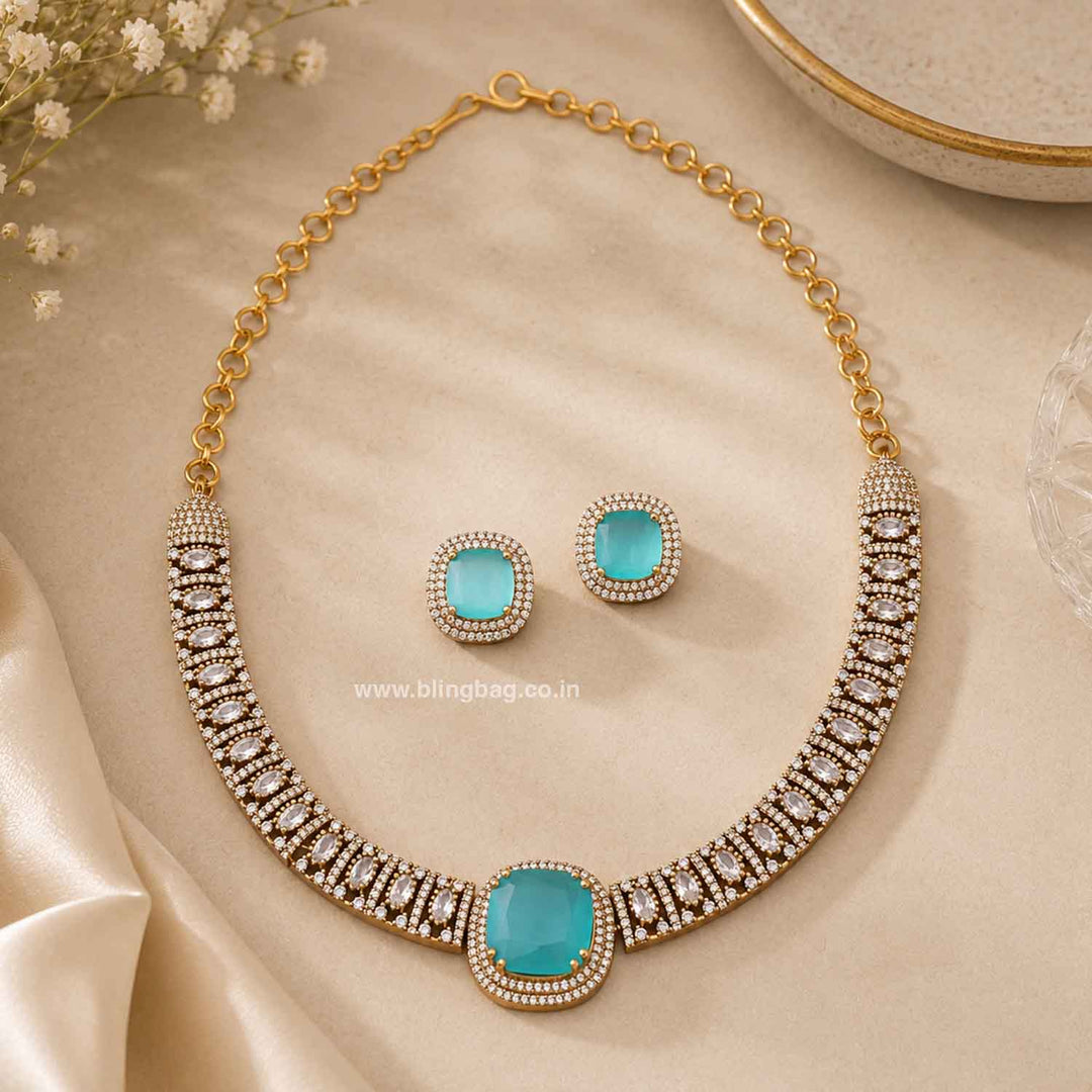 Turquoise Clarry Hasli Victorian Jewellery Set- New Arrival