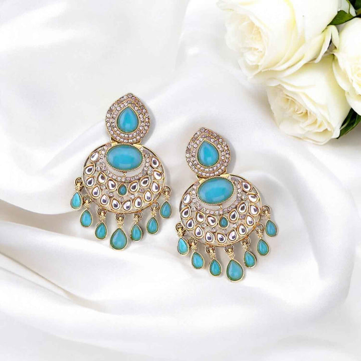 Turquoise Diyanshi Chandbalis