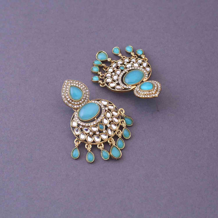 Turquoise Diyanshi Chandbalis