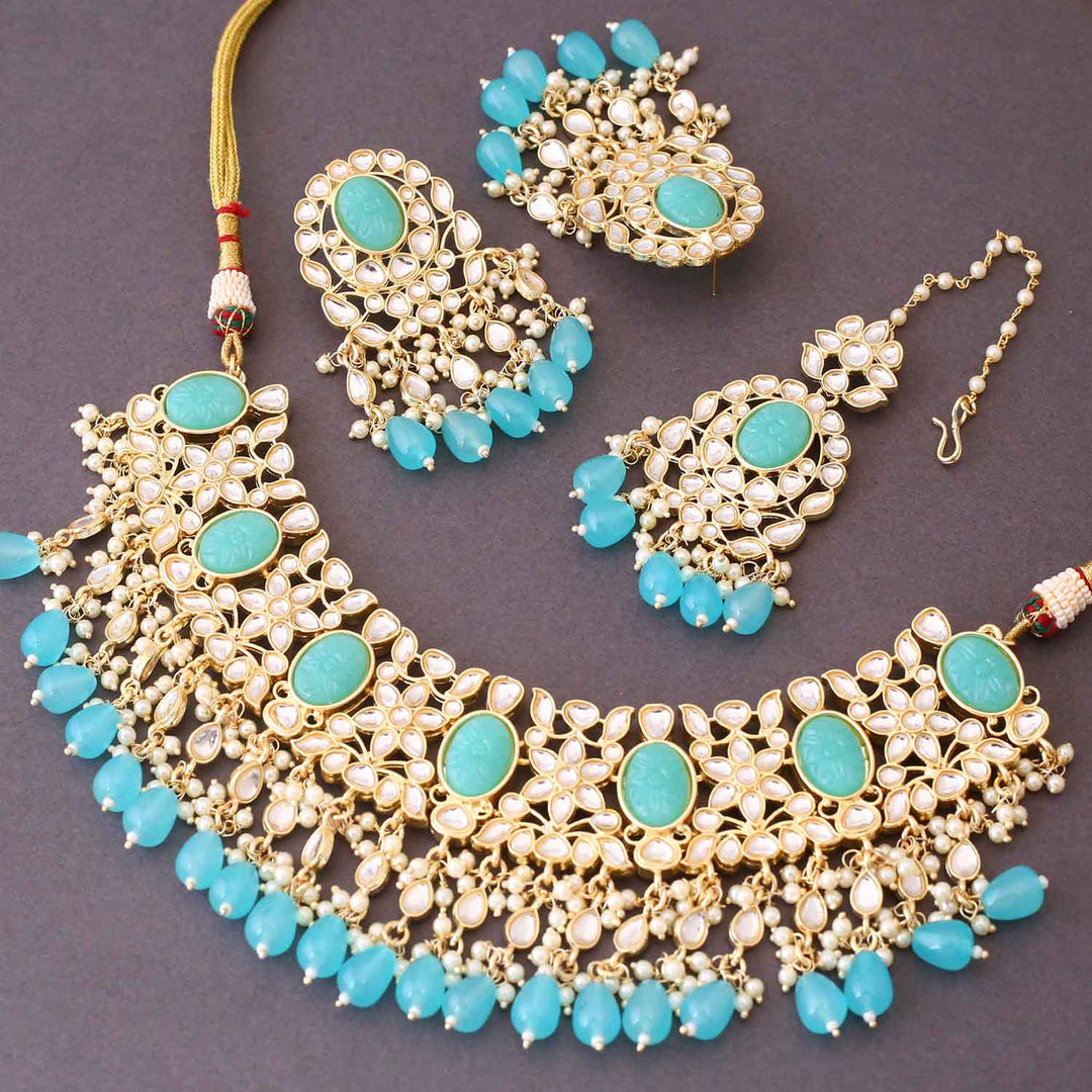 Turquoise Eraki Jewellery Set – Bling Bag - Main Image