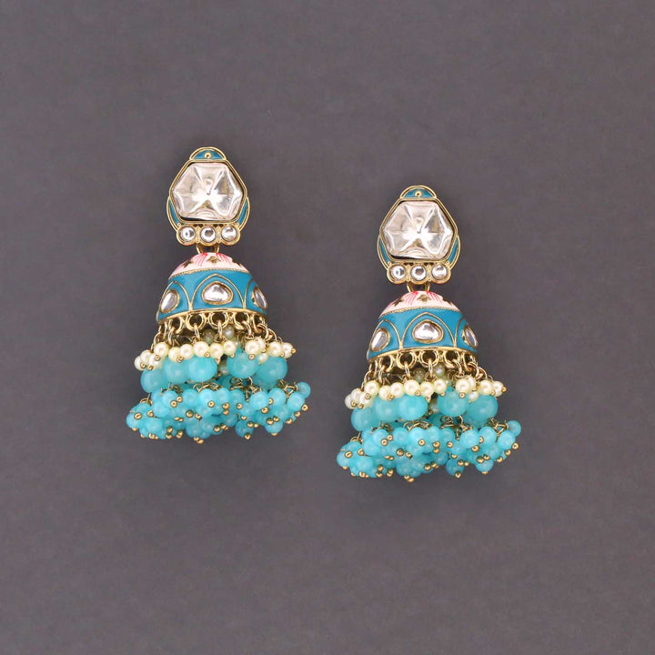 Turquoise Farheen Jhumkis