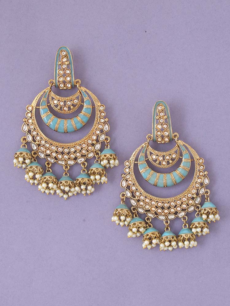 Turquoise Fiona Jhumkis