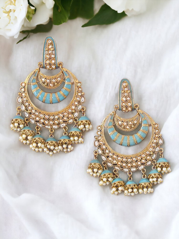 Turquoise Fiona Jhumkis