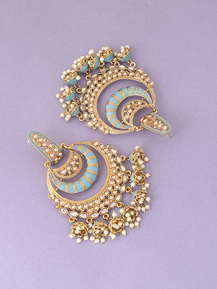 Turquoise Fiona Jhumkis