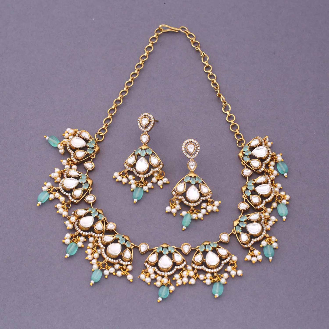 Turquoise Firoza Victorian Jewellery Set - New Arrival