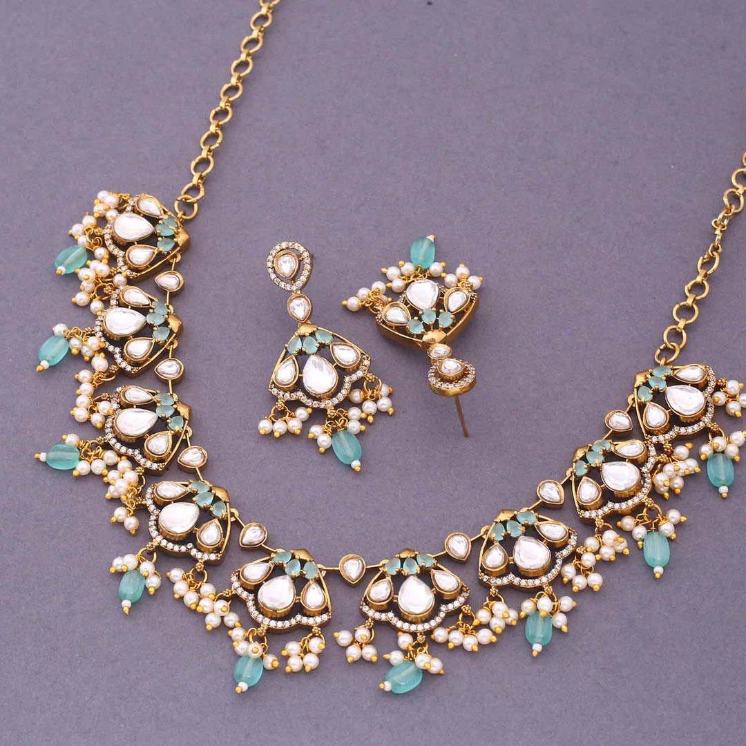Turquoise Firoza Victorian Jewellery Set - New Arrival