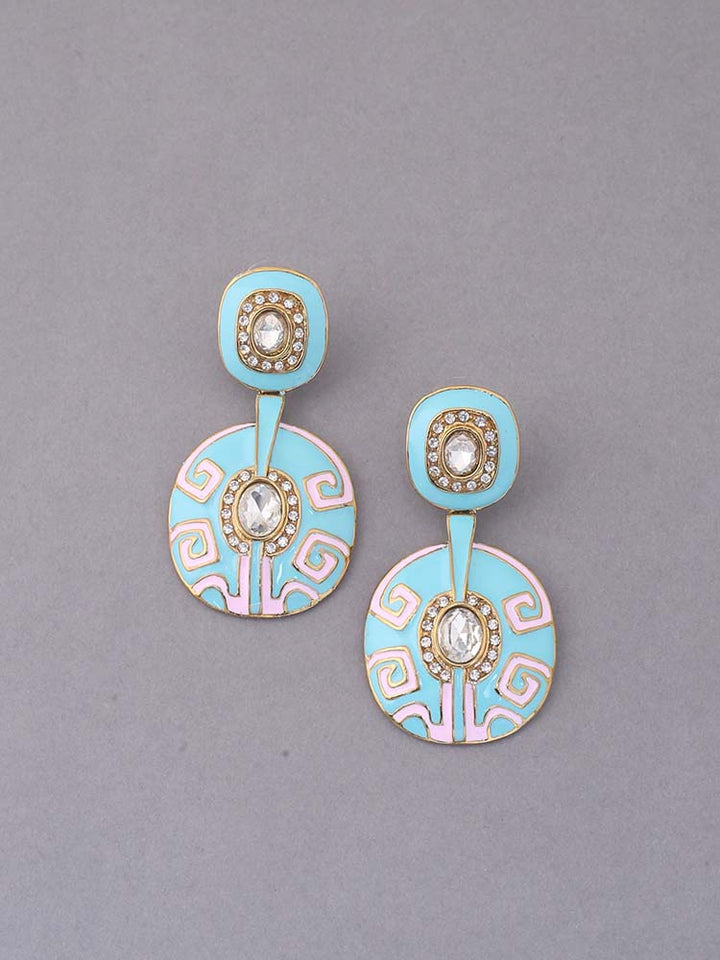 Turquoise Grace Ethnic Danglers - EOSS