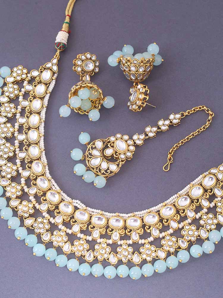 Turquoise Gyanav Jewellery Set