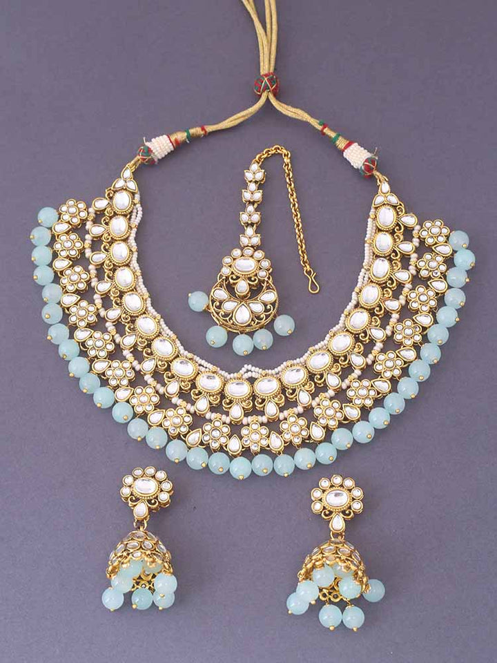Turquoise Gyanav Jewellery Set