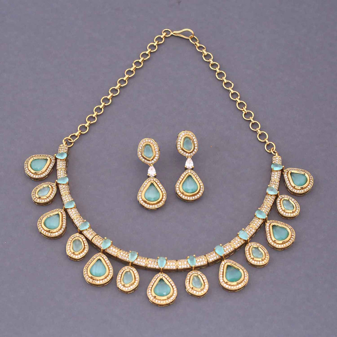 Turquoise Chintz Hasli Victorian Jewellery Set - New Arrival
