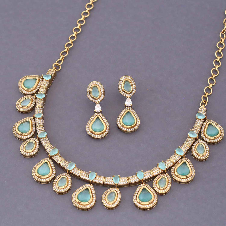 Turquoise Chintz Hasli Victorian Jewellery Set - New Arrival