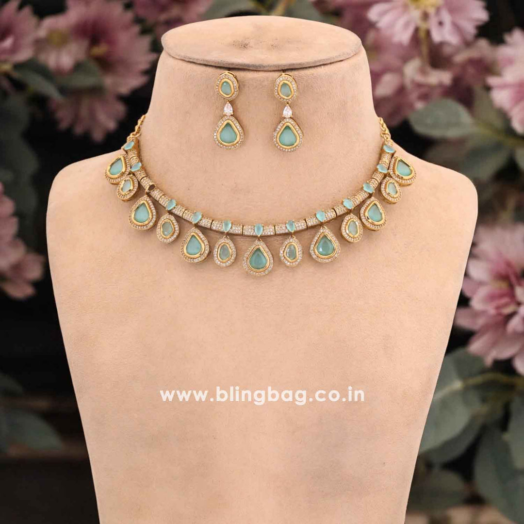 Turquoise Chintz Hasli Victorian Jewellery Set - New Arrival