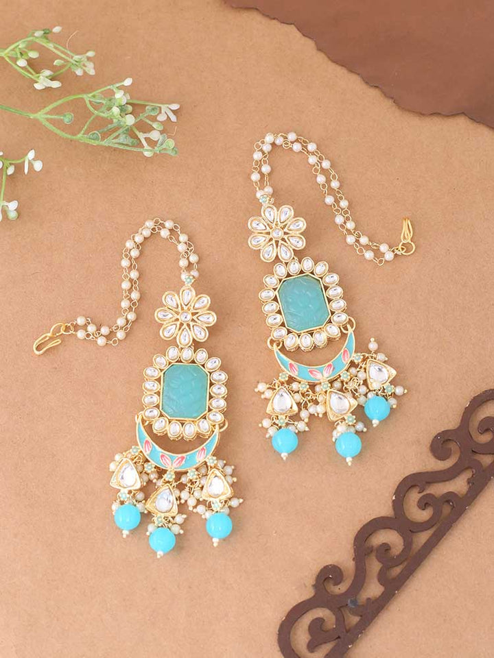 Turquoise Heena Sahara Chandbalis