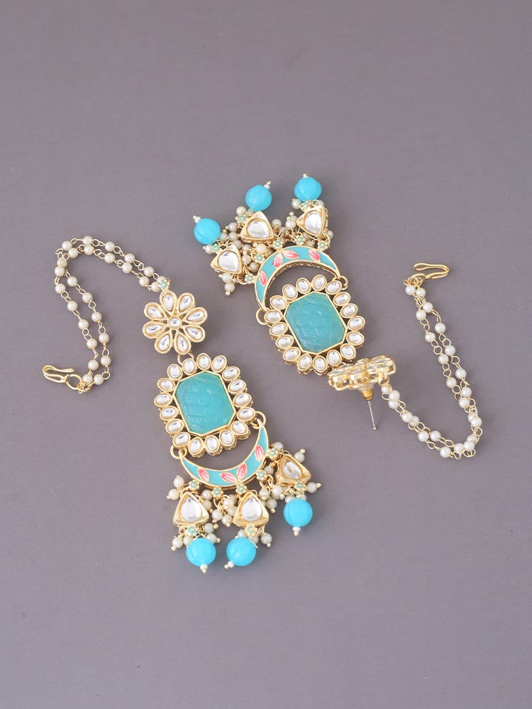 Turquoise Heena Sahara Chandbalis