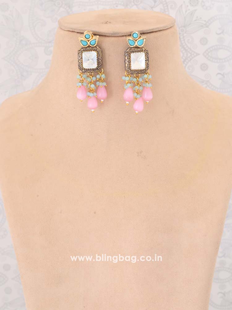 Turquoise Hiral Kundan Jewellery Set